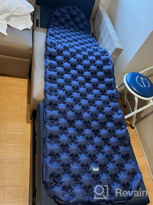 img 1 attached to WELLAX Ultralight Air Sleeping Pad: The Ultimate Inflatable Mattress For Backpacking, Traveling & Camping! review by Tim Wilson