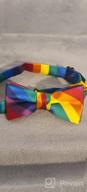 img 1 attached to 👔 Boys' Red Green Striped Bow Tie Accessories by TieMart review by Jackquell Cash