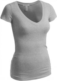 img 1 attached to Women'S Short Sleeve V Neck T Shirt - Junior & Plus Sizes By Emmalise