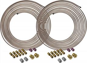img 4 attached to 4LIFETIMELINES Copper-Nickel Alloy Non-Magnetic Brake Line Tubing Coils And Fittings, 2 Kits (3/16 Inch X 25 Feet)