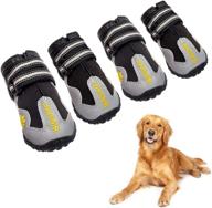 🐾 bingpet waterproof dog boots - sturdy dog shoes for dogs on hot pavement with adjustable reflective strap and non-slip sole, dog paw protector for dogs of all sizes логотип