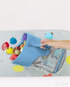 img 1 attached to 🛁 Blue Moby Scoop & Splash Bath Toy Storage by Skip Hop