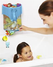 img 3 attached to 🛁 Blue Moby Scoop & Splash Bath Toy Storage by Skip Hop