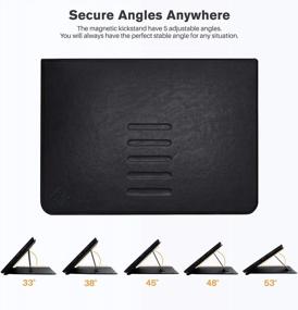 img 2 attached to Sunset Leather Dual View Folio Case For IPad Air 10.5 (3Rd Gen) - Magnetic Detachable & Convenient Stand With Auto Sleep/Wake - ROOCASE Black Case For IPad Air 10.5 2019 / IPad Pro 10.5 2017