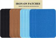 upgrade your clothes with 12 premium cotton iron-on patches - 100% fabric, strong glue and easy to use. logo