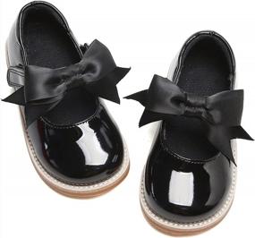 img 4 attached to Детские школьные оксфорды Mary Jane: модельные туфли на плоской подошве для девочек (для малышей/маленьких детей)
