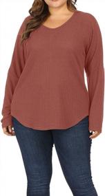 img 3 attached to Stay Cozy And Chic With ALLEGRACE'S Plus Size Lightweight Knit Pullover Sweaters