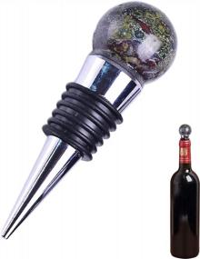 img 4 attached to Add Elegance To Your Wine Tasting Experience With AMOYSTONE Dragon Bloodstone Crystal Wine Stopper