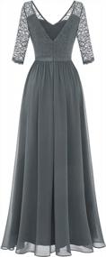 img 2 attached to Graceful Long Sleeve Bridesmaid Dresses By DRESSTELLS: Perfect For Formal Evening Events And Parties