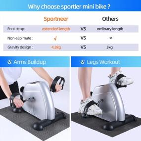 img 3 attached to Exercise Anywhere: Portable Under Desk Bike Pedal Exerciser With LCD Display & Anti-Skid Mat By Sportneer