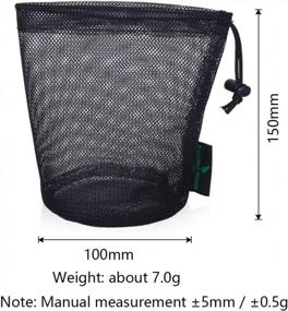 img 3 attached to Outdoor Sports 5-Piece Nylon Mesh Bag Set For Golf Balls And Pot Storage - IBasingo S-BVP01