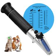🐾 3-in-1 animal clinical refractometer: measure urine specific gravity and serum protein to assess animal health - perfect for vets and pet owners logo
