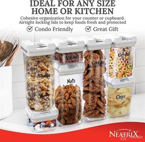 img 3 attached to 🍽️ Neatrix Airtight Food Storage Containers with Lids - Set of 7 Clear Stackable Bulk Food Canisters for Pantry or Countertop, Sealable BPA Free Dry Food Organizers" -> "Neatrix Airtight Food Storage Containers - 7-Piece Set of Clear Stackable Bulk Canisters for Pantry or Countertop, BPA Free, Sealable Dry Food Organizers