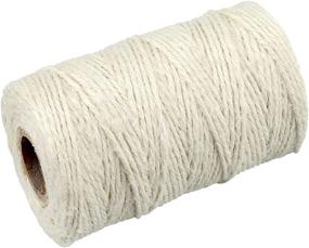 img 1 attached to 🎁 KINGLAKE 328 Feet Natural Jute Twine - Premium Arts Crafts Gift Twine for Christmas & Durably Packed - Beige