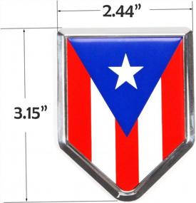 img 2 attached to Show Your Pride With Dsycar'S 2 Pack Puerto Rico Flag Car Decals And Bonus Valve Stem Caps!