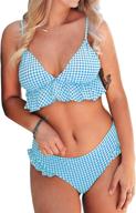 cupshe womens rambling high waisted bikini women's clothing : swimsuits & cover ups logo