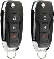 2 flip keys for 2013-2020 ford f-150 explorer keyless entry remote fob (n5f-a08taa 5923667) логотип