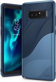 img 4 attached to Ringke Wave Compatible With Galaxy Note 8 Case (Upgraded Version) Dual Layer Heavy Duty Textured Shock Absorbent PC TPU Full-Body Drop Resistant Protection Ergonomic Design Cover - Coastal Blue