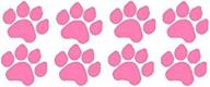 pink dog paw prints sticker - puppy, pooch lover decal logo