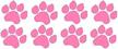 pink dog paw prints sticker - puppy, pooch lover decal logo