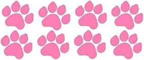 img 3 attached to Наклейка с отпечатками лап розовой собаки - наклейка для щенка, любовника дворняжки