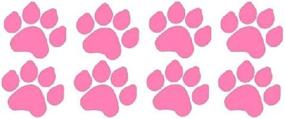 img 2 attached to Наклейка с отпечатками лап розовой собаки - наклейка для щенка, любовника дворняжки