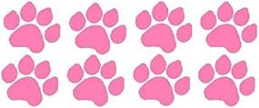 img 1 attached to Наклейка с отпечатками лап розовой собаки - наклейка для щенка, любовника дворняжки