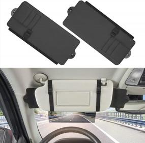 img 4 attached to 2 Pack JoyTutus Polarized Sun Visor Extender - Anti-Glare, Safe Driving For Car Windows With Polycarbonate Lens