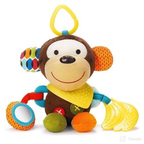 img 4 attached to 🐒 Skip Hop Bandana Buddies: Multi-Sensory Monkey Toy with Teething Features & Rattles