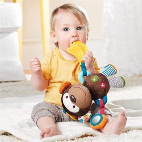 img 2 attached to 🐒 Skip Hop Bandana Buddies: Multi-Sensory Monkey Toy with Teething Features & Rattles