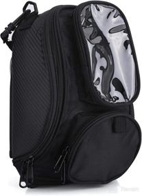 img 4 attached to 🏍️ Waterproof Oxford Tank Bag Saddle - Universal Motorcycle Magnetic Mini Tank Bag for Motorbike Riding, Featuring Strong Magnetic Mount and Backpack Strap