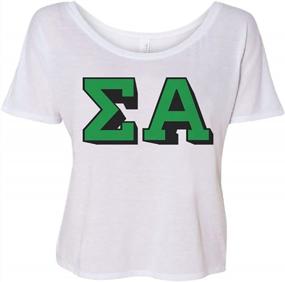 img 2 attached to 3D Block Letter Slouchy Tee From Sigma Alpha - Perfect For Fashion And Comfort