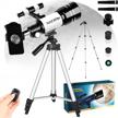 nacatin 70mm aperture refractor telescope for astronomy beginners (15x-150x) - 300mm professional portable travel telescope with smartphone adapter & wireless remote control logo