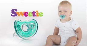 img 3 attached to 🍼 Turquoise Silicone Pacifier Refuser Soother - Set of 2 for Sweetie Babies