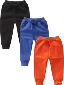 img 4 attached to T H L S Toddler Sweatpants Cotton Pockets Apparel & Accessories Baby Girls ... Clothing