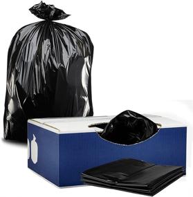 img 3 attached to 🗑️ Plasticplace CON51 Contractor Trash Bags: 42 Gallon 4.0 Mil Black Heavy Duty Garbage Bag (50 Count)