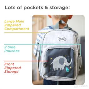 img 1 attached to 🎒 Nuby Kids Mini Backpack: Grey, Safety Harness & Detachable Tether