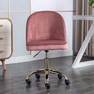 kmax desk chair, armless design for small home and office, teen cute vanity chair, rose pink logo
