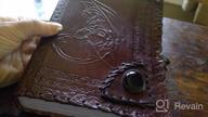 img 1 attached to Leather Dragon Bound Journal 6X8 Notebook For Men DnD Book With Blank Pages Travel Writing (Brown) review by Brian Gopalan