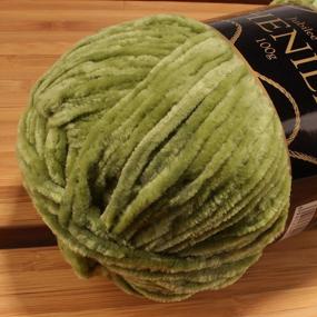img 2 attached to Soft And Cozy Algae Chenille Yarn - 2 Skeins Of Worsted Weight 100G From JubileeYarn