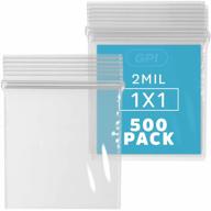 500-pack 1 "x 1" прозрачные пластиковые пакеты на молнии для ювелирных изделий - толщиной 2 мил, многоразовые, прочные и долговечные полиэтиленовые пакеты с закрывающимся замком для путешествий, хранения, упаковки и доставки логотип