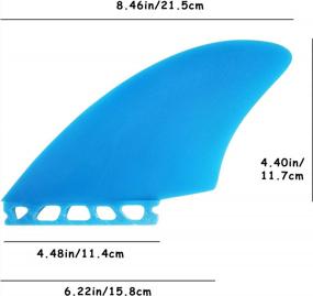 img 3 attached to Fiberglass Flex Twin Keel Fins With Single And Dual Tab Surfboard Fins For Fishtail Surfing