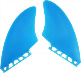 img 4 attached to Fiberglass Flex Twin Keel Fins With Single And Dual Tab Surfboard Fins For Fishtail Surfing