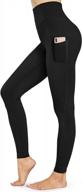 high waisted women's yoga pants with pockets - workout leggings for running & exercise logo