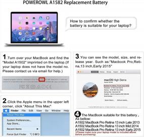 img 2 attached to Замена батареи ноутбука A1582 A1502 для MacBook Pro 13 дюймов Retina в начале 2015 года, середине 2014 года, конце 2013 года - совместима с батареей MacBooPro A1502, батареей A1582 и A1493 (версия 2013-2014).