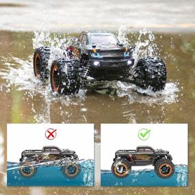 img 1 attached to 16889 HAIBOXING Remote Control Car: 1:16 Scale 2.4Ghz RTR RC Monster Truck, 4X4 Off Road Waterproof Toy With 2 Batteries For 35+ Mins Playtime - Perfect For Kids And Adults, Speeds Up To 36KM/H