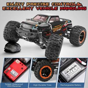 img 2 attached to 16889 HAIBOXING Remote Control Car: 1:16 Scale 2.4Ghz RTR RC Monster Truck, 4X4 Off Road Waterproof Toy With 2 Batteries For 35+ Mins Playtime - Perfect For Kids And Adults, Speeds Up To 36KM/H
