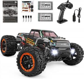 img 4 attached to 16889 HAIBOXING Remote Control Car: 1:16 Scale 2.4Ghz RTR RC Monster Truck, 4X4 Off Road Waterproof Toy With 2 Batteries For 35+ Mins Playtime - Perfect For Kids And Adults, Speeds Up To 36KM/H