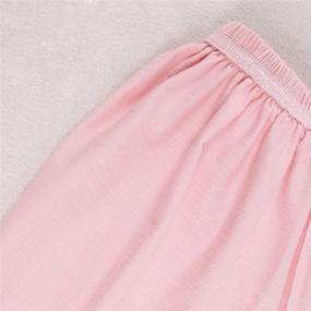 img 2 attached to Soft Slub Cotton Harem Pants for Kids - SOFEON Toddler Baby Girls Long Bloomers