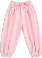 soft slub cotton harem pants for kids - sofeon toddler baby girls long bloomers логотип